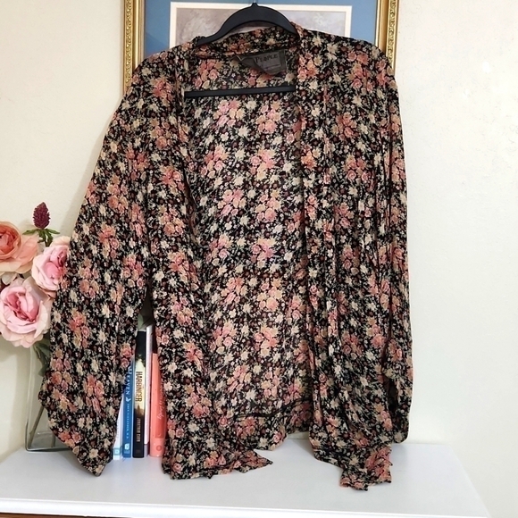 New Free People Floral Kimono Boho Peasant lagenlook Bohemian Fall Anthropology - Picture 1 of 6